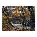 Willkommen zu Wisconsin im Fall Postkarten