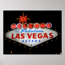 Willkommen zum fabelhaften Las Vegasneonplakat-Dru