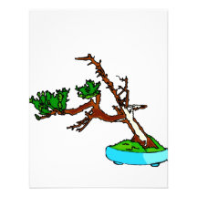 Windswept Bonsaisbaum mit Ballastgraphik Individuelle Einladungskarten