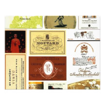 Winelabelinspiration Personalisierte Ankündigungskarte