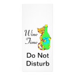Winey Katze "Wein-Zeit" stören nicht Bedruckte Werbekarten