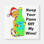 WineyCat Weihnachten "behalten Ihre Tatzen weg von Kühlschrankmagnete