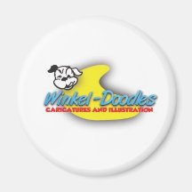Winkel-Gekritzel Logo-runder Magnet Kühlschrankmagnet