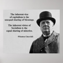 Winston- Churchillkapitalismus-Zitat Posterdrucke