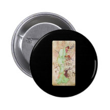 Winter Alphonse Mucha Hiver Anstecknadelbuttons