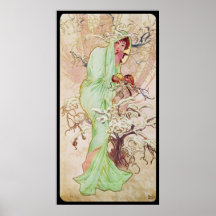 Winter Alphonse Mucha Hiver Plakate