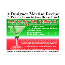 Winter-Apple-Minzen-Weihnachtsmartini-Rezept-Karte Postkarte