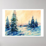 Winter-Banken im Druck Plakat