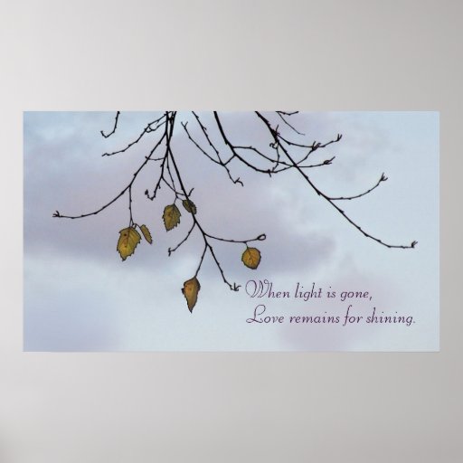 Winter-Baum und Himmel-inspirierend Plakat