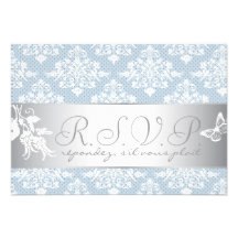 Winter-Frost-Damast UAWG Karte 2 Individuelle Einladungen