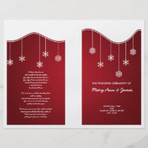 Winter-Hochzeits-Programm-Schneeflocke-Dekorations Flyer