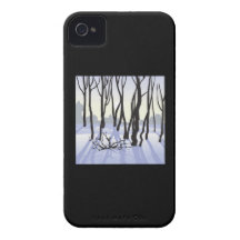 Winter-Holz iPhone 4 Case-Mate Hülle