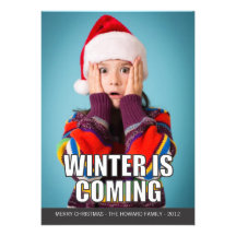 Winter ist kommende Meme Feiertags-Karte Personalisierte Einladungskarten