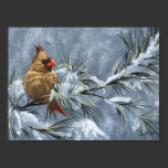 "Winter-Kardinals-" Leinwand-Druck poster