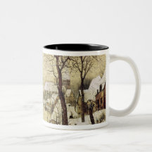 Winter-Landschaft mit Skatern Tee Tassen