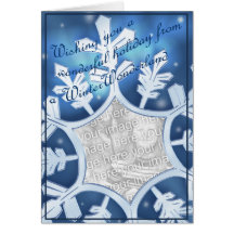 Winter-Märchenland-Schneeflocke Grußkarte