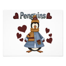 Winter-Pinguin-T-Shirts und Geschenke Personalisierte Einladungskarte