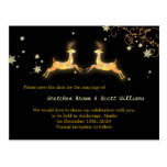 Winter-Ren-Paar-Save the Date Postkarten