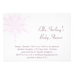 Winter-rosa Schneeflocke-Babyparty-Einladung