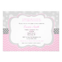 Winter-Schneeflocke-Babyparty-Einladungen