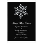 Winter-Schneeflocke Save the Date Individuelle Ankündigskarten