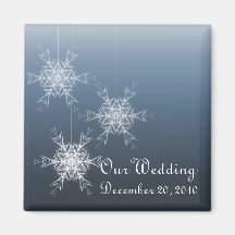 Winter-Schneeflocken, die Magneten Wedding sind