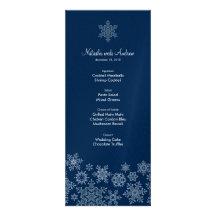 Winter-Schneeflocken, die Menü-Karte Wedding sind Individuelle Ankündigungen