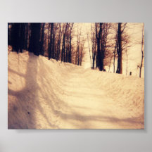 Winter-weißes Straßen-Plakat