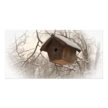 WinterBirdhouse Photo Karte