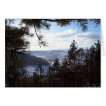 Wintersnowy-Landschaftspostkarte