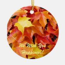 Wir wünschen Ihnen Glück! Verzierungs-Baum-Blätter Weihnachtsbaum Ornament
