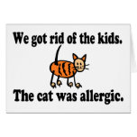 Wir wurden die Kinder los, welche die Katze allerg Karte