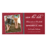 Wirble-q kastanienbraune/Schwarz-Save the Date Mit Individuelle Foto Karte