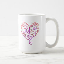 Wirbler Herz-Becher Kaffee Tassen