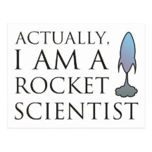 Wirklich bin ich ein Raketenwissenschaftler Postkarten