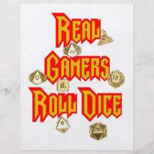 Wirkliche Gamers-Rollenwürfel Flyer Druck