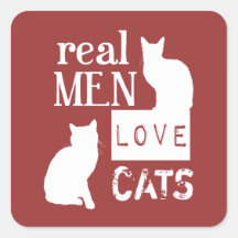 Wirkliche Mann-Liebe-Katzen (verfügbar in allen Fa Sticker