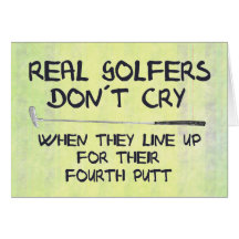 Wirklicher Golfspieler don´t Schrei Karte