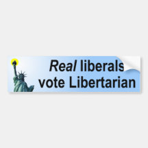Wirklicher Liberal-Abstimmungs-Liberalist Autosticker