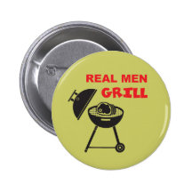 Wirklicher Mann-Grill Anstecknadelbuttons
