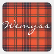 Wirklicher schottischer Tartan - Wemyss Quadratsticker