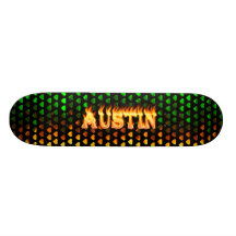Wirkliches Feuer Austins Skatersollie Skateboard Personalisiertes Deck
