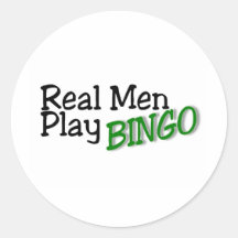 Wirkliches Mann-Spiel-Bingo Runder Aufkleber