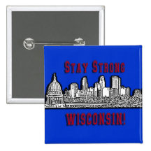 Wisconsin-Protestierender-Unterstützung Anstecknadel