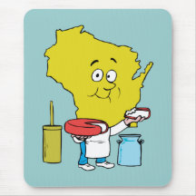 Wisconsin WI-Käse-Vintage Reise-Andenken Mousepads