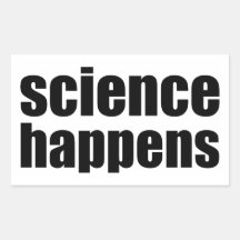 Wissenschaft geschieht rechteckige aufkleber