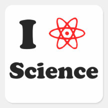 Wissenschaft Quadrataufkleber
