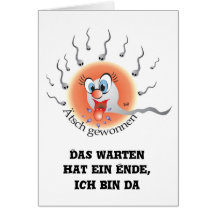 witzige Geburtsanzeige Karte