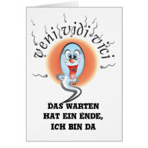witzige Geburtsanzeige Karte