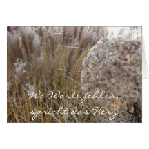 Wo Worte fehlen (Herbstgras) - Beileidskarte